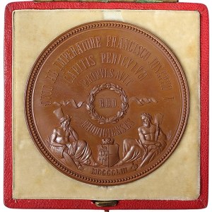 Austria, Italy, Rovigo, Massimiliano Carolo Comiti O'Donnel, Medal In memory of the failed assassination attempt on Emperor Franz Joseph 1853