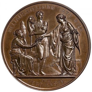 Austria, Franz Joseph I, Medal The world exhibition in Vienna 1873
