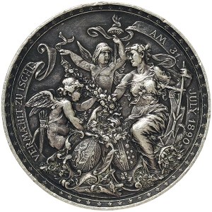 Österreich, Franz Joseph I., Medaille Vermählung von Erzherzog Franz Salvator und Erzherzogin Marie Valerie 1890