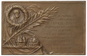 Austria, Franz Joseph I, Plaque for the funeral of the Emperor 1916