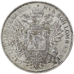 Austria, Lombardy-Venetia, Francis I, Scudo 1824, V Venice