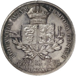Rakousko, Lombardie-Benátsko, František I., medaile Korunovace v Miláně 1815
