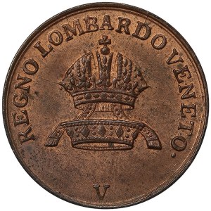 Austria, Lombardy-Venetia, Ferdinand I, 1 Centesimo 1839, V Venice