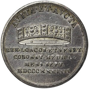 Austria, Lombardy-Venetia, Ferdinand I, Medal Coronation in Milan 1838
