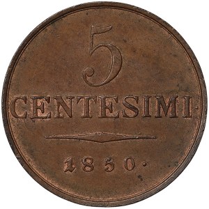 Austria, Lombardy-Venetia, Franz Joseph I, 5 Centesimi 1850, M Milan
