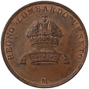 Austria, Lombardy-Venetia, Franz Joseph I, 5 Centesimi 1850, M Milan