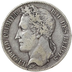 Belgicko, Leopold I, 5 frankov 1848, Brusel