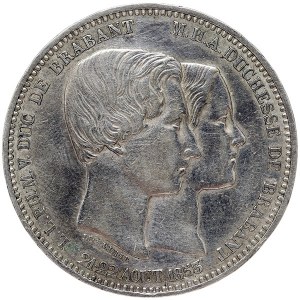Belgium, Leopold I, 5 Francs 1853, Brussels