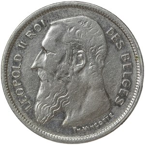 Belgium, Leopold II, 2 Francs 1909
