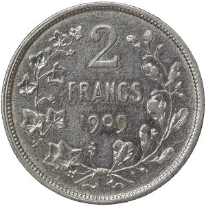 Belgium, Leopold II, 2 Francs 1909