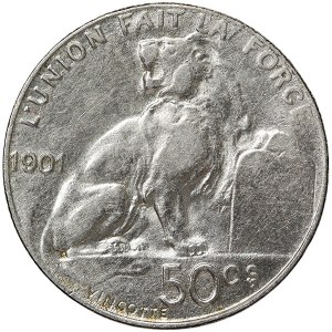 Belgium, Leopold II, 50 Centimes 1901