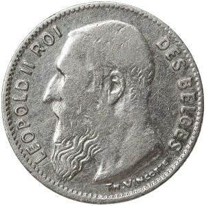 Belgicko, Leopold II, 50 centov 1909
