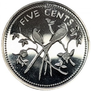 Belize, Elżbieta II, 5 centów 1974
