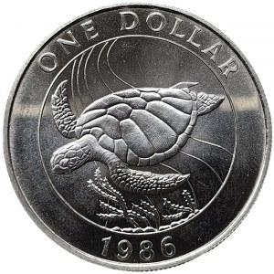 Bermudy, Elizabeth II, 1 dolar 1986