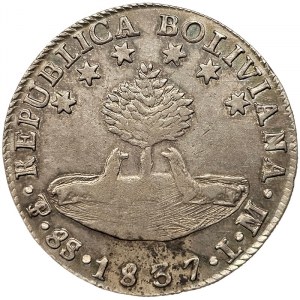 Bolívie, 8 soles 1837, Potosí