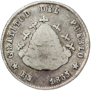 Bolivia, 1/8 Melgarejo 1865, Potosí