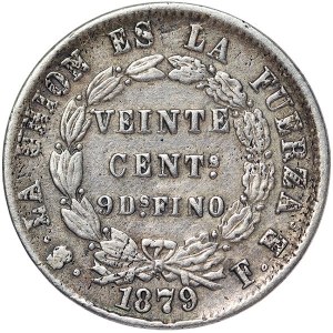 Bolivia, 20 Centavos 1879