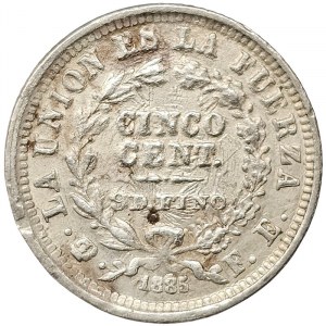 Bolivia, 5 Centavos 1885