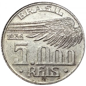 Brazil, 5000 Reis 1936