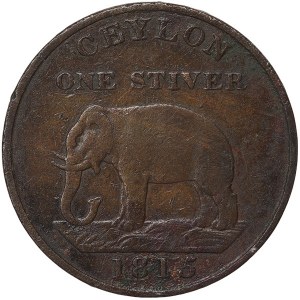 Ceylon (Sri Lanka), George III, 1 Stiver 1815