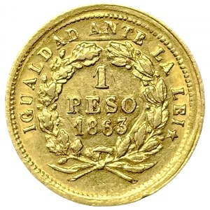 Chile, 1 Peso 1863, Santiago