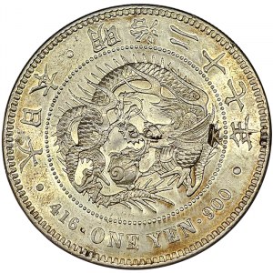 China, Chopmarked - Japan - Mutsuhito, 1 Yen 1894