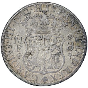 China, Chopmarked - Mexico - Charles III, 8 Reales 1770, MF Mexico City