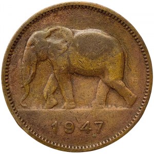 Belgian Congo, Leopold III, 2 Francs 1947