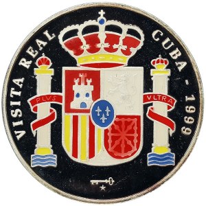 Cuba, 10 Pesos - Bouclier espagnol - Visite royale espagnole (épreuve de l'avers) 1999