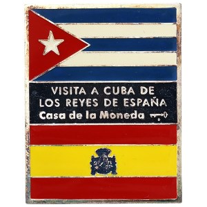 Cuba, Plaque of the cuban mint for the Spanish Royal Visit 1999