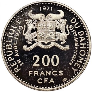Dahomey, 200 Francs 1971