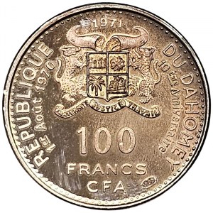 Dahomey, 100 Francs 1971
