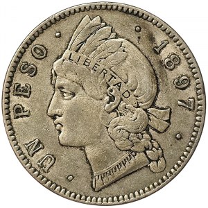 Dominican Republic, 1 Peso 1897