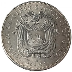Ecuador, 25 Sucres 1944, Mexican Mint