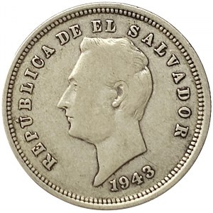 El Salvador, 25 Centavos 1943