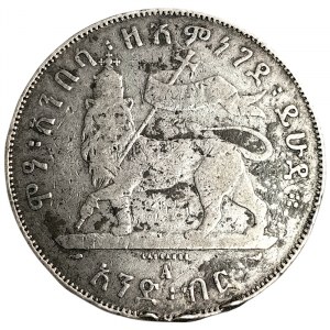 Ethiopia, Menelik II, Birr 1897, A Paris