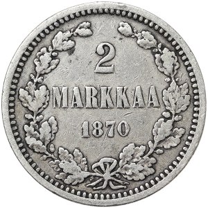 Fínsko, ruská okupácia, Alexander II, 2 Markka 1870, S