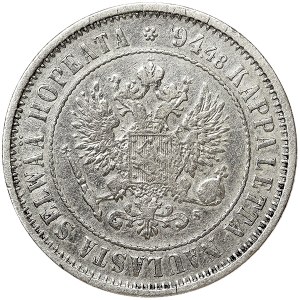 Fínsko, ruská okupácia, Alexander II, 1 Markka 1874, S