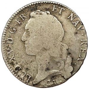 France, Louis XV, Ecu au bandeau 1744, L Bayonne