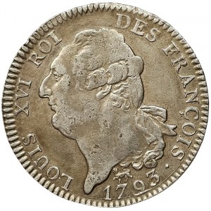 France, Louis XVI, Ecu de 6 Livres 1793, Paris