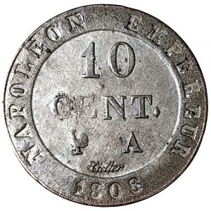 France, Napoleon I, 10 Centimes 1808, A Paris