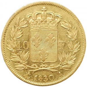 France, Charles X, 40 Francs 1830, A Paris