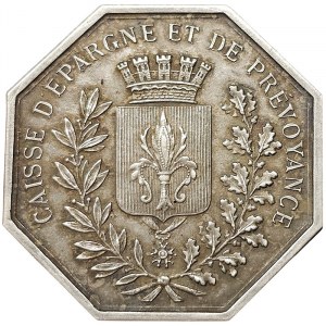 Francúzsko, Ľudovít Filip I., žetón Sporiteľne a sociálnej poisťovne v Lille 1834