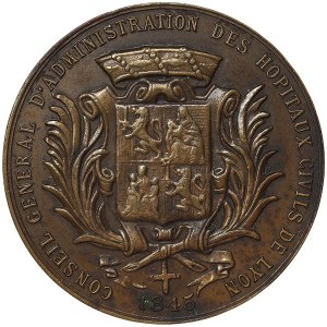 France, Louis Philippe I, Medal Medicine, Civil Hospitals of Lyon, Board of Directors 1845