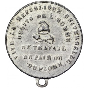 France, Medal The Revolutions June Days 1848