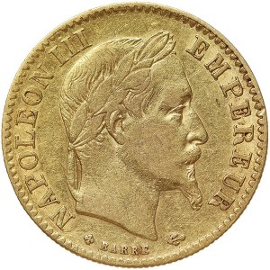 France, Napoleon III, 10 Francs 1866, BB Strasbourg