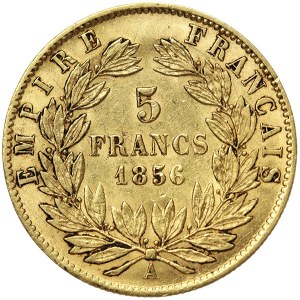 France, Napoleon III, 5 Francs 1856, A Paris