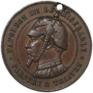 France, Napoleon III, Satirical Token Defeat of Sedan battle 1870