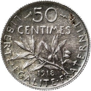 France, 50 Centimes 1918, Paris