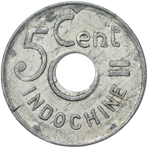 Francuskie Indochiny, 5 centów 1943 r.